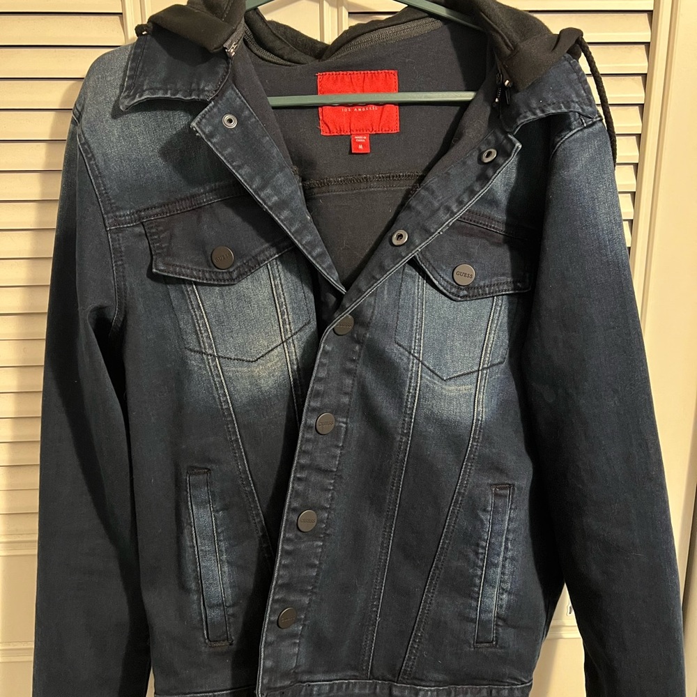 Guess Hoodie Jean Jacket Small